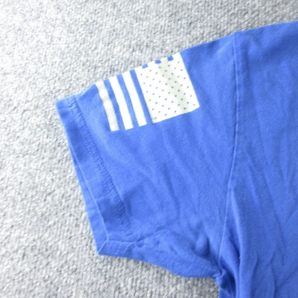 Grunt Style Shirt Mens M Blue Graphic American Flag Patriotic Short Sleeve
